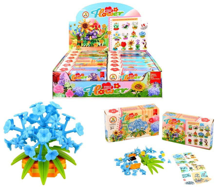 Flowers キット 12ヶ月105cmx105cm Flowers Romantic Small Block Kits in CDU